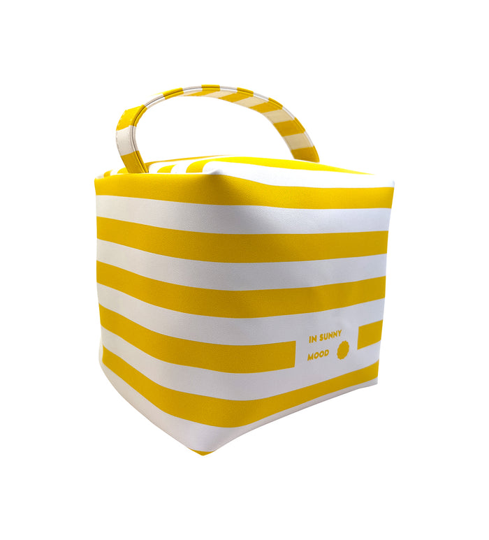 Sunny Square Cosmetic Stripe Yellow