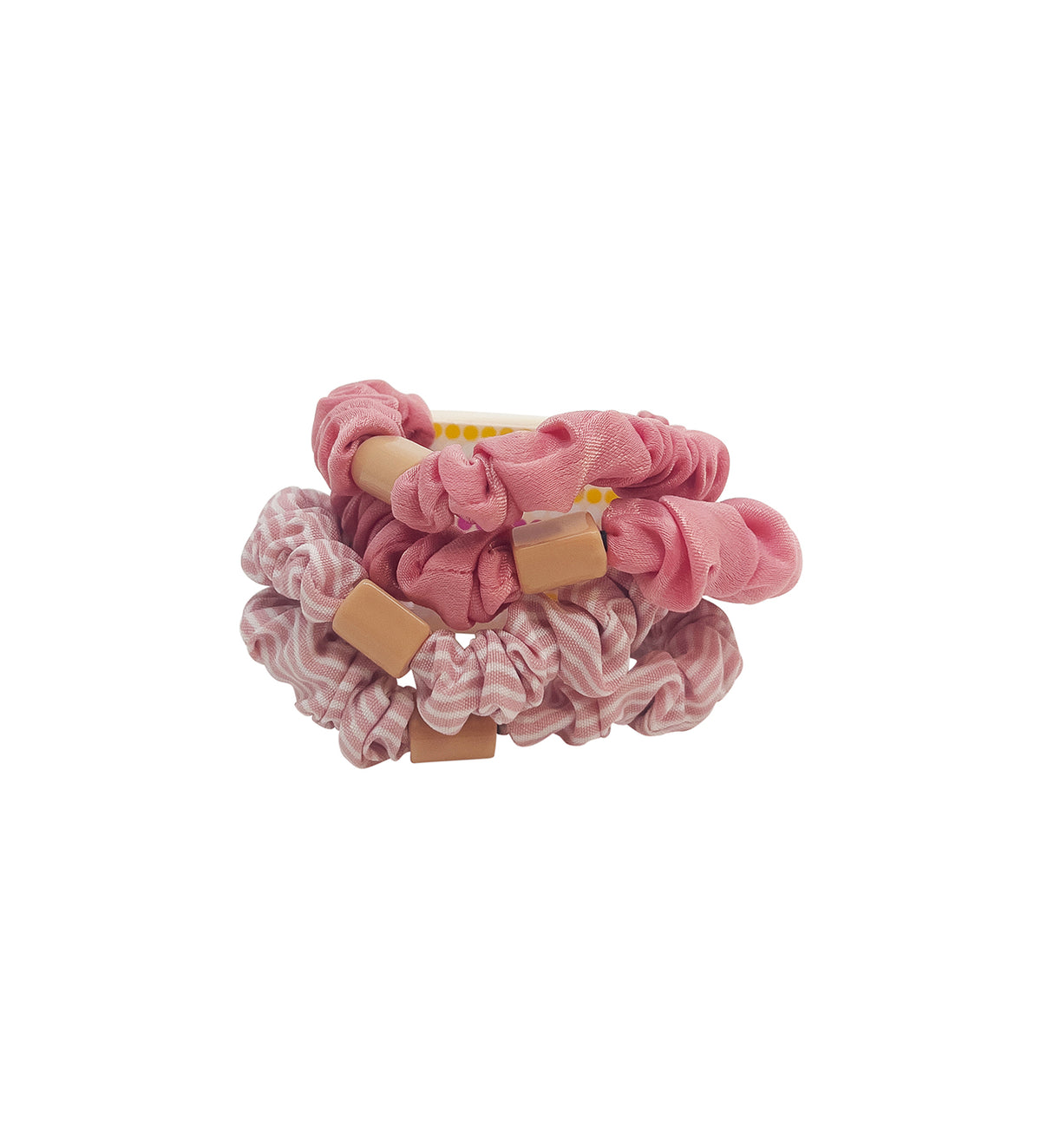 Sunny Skinny Scrunchy 4 Set - Stripe Pink