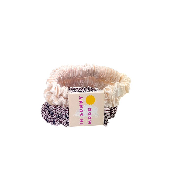 Sunny Skinny Scrunchy 4 Set - Stripe Beige