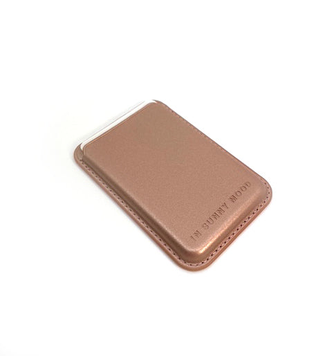 Magnetic Card Holder Metallic Pink