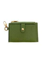 Card Holder Coin Zip Purse Khaki