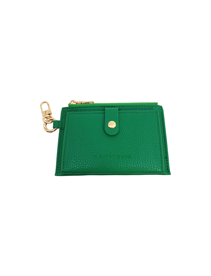 Card Holder Coin Zip Purse Green