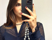 Olivia Multi Wristlet Wood Silver