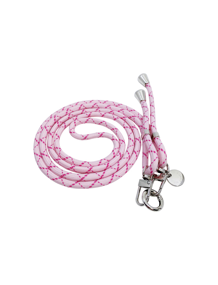 Mobile Base Strap Pink Pattern Silver