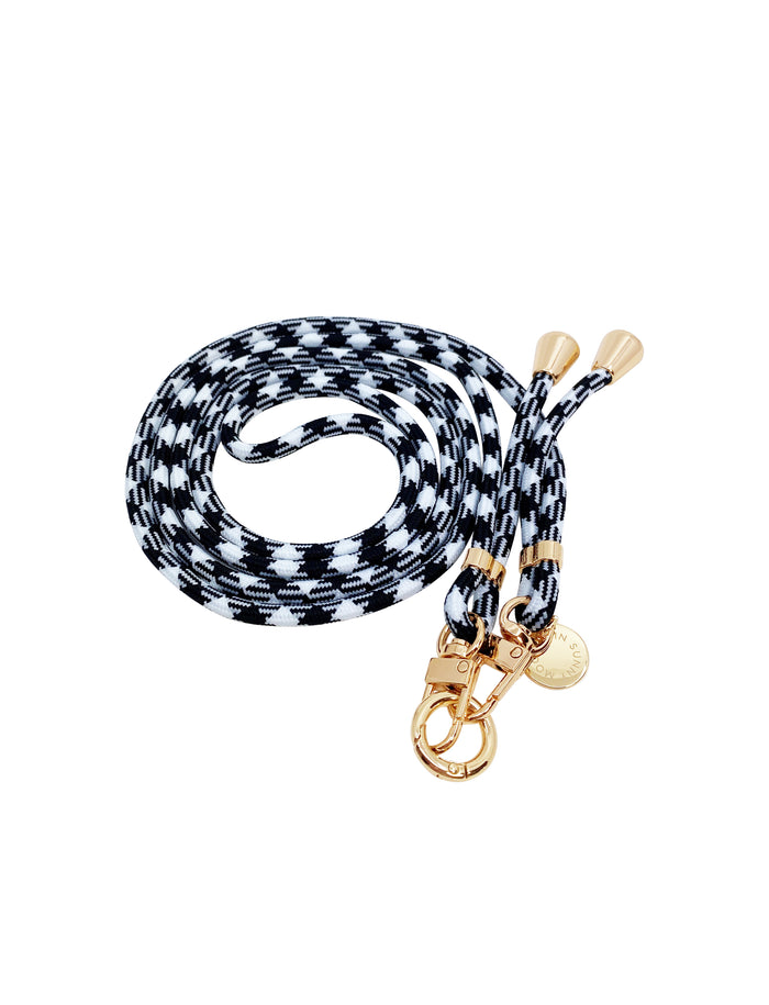 Mobile Base Strap Houndstooth BW Gold
