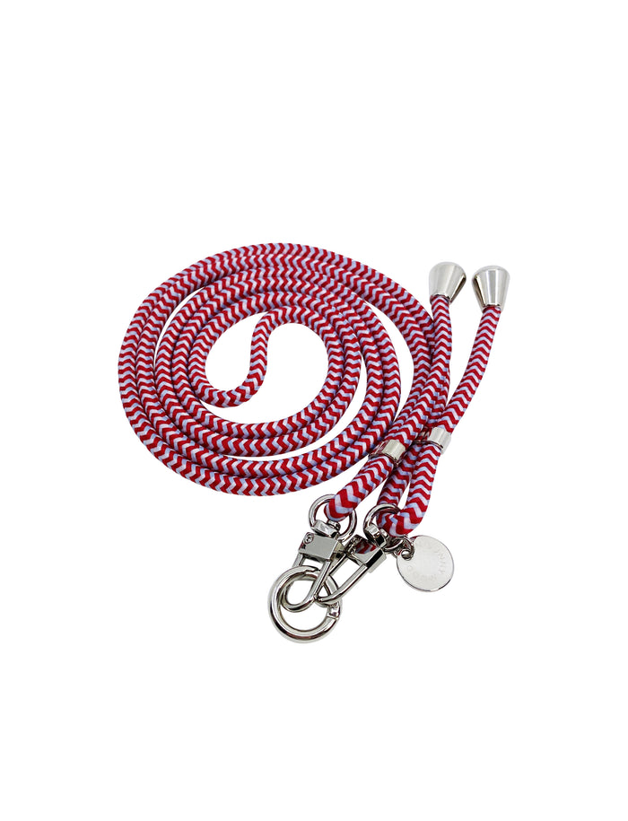 Mobile Base Strap Red-White Pattern Silver