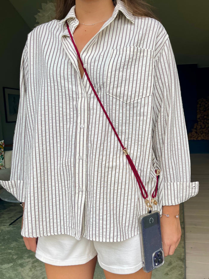 Mobile Base Strap Wine Gold