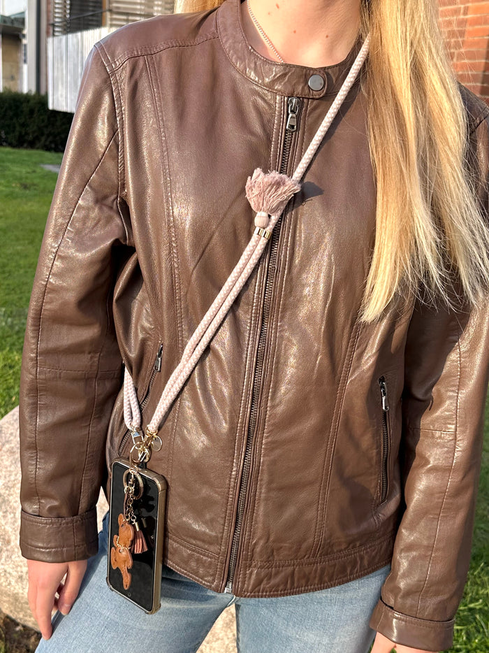 Siri Tassel Phone Strap Beige