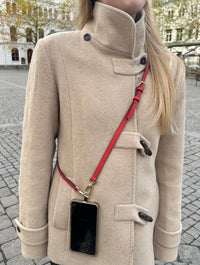 Galina Leather Strap Red Gold