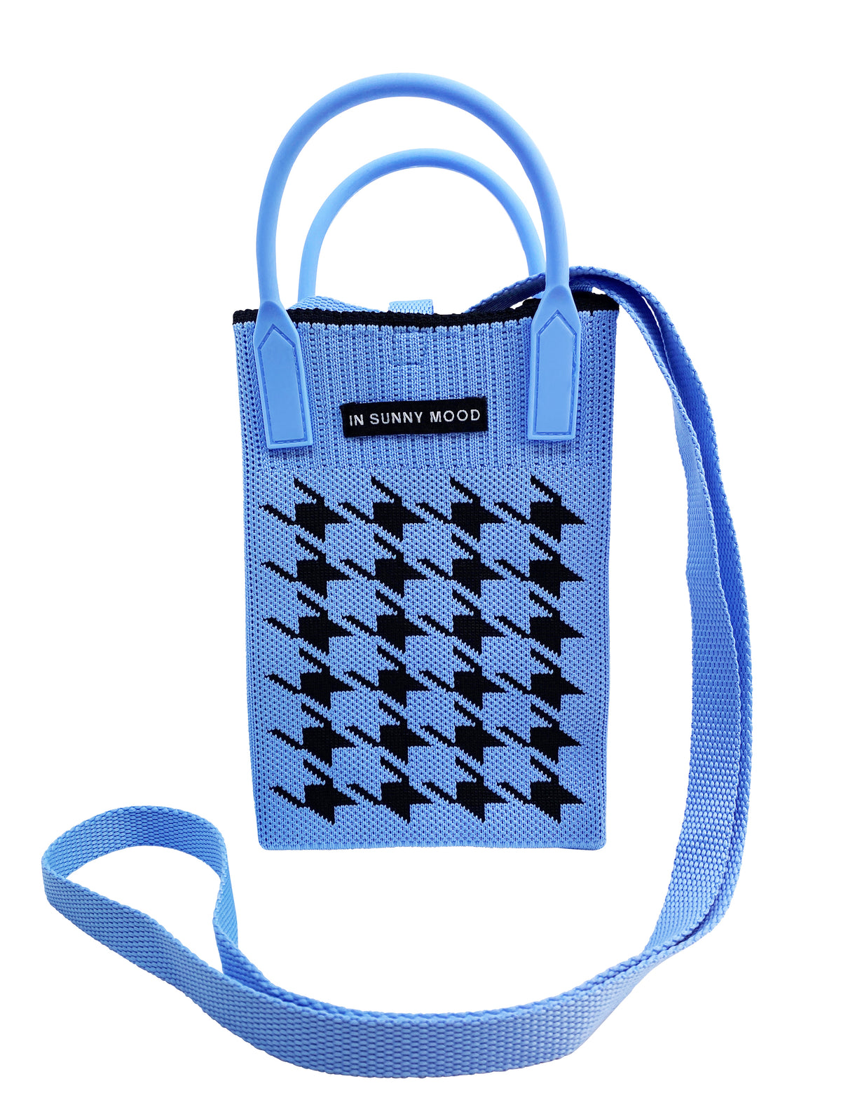 Mobile Cross Bag Houndstooth Blue