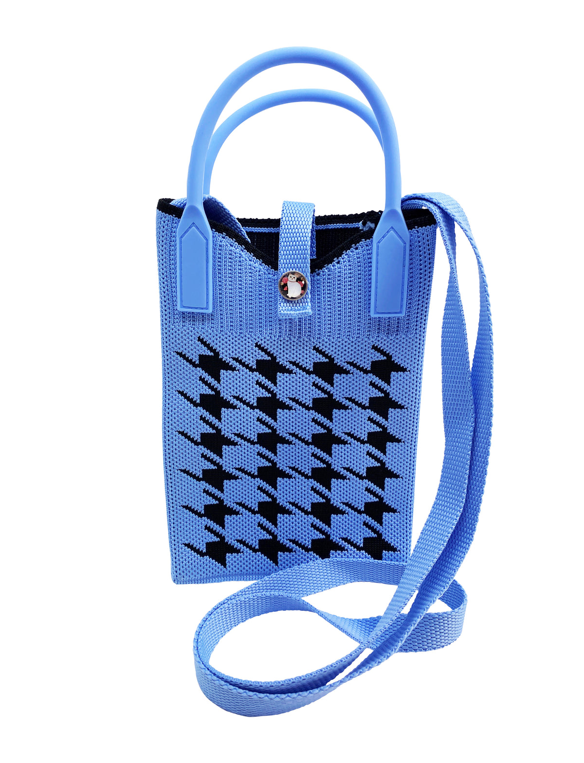 Mobile Cross Bag Houndstooth Blue