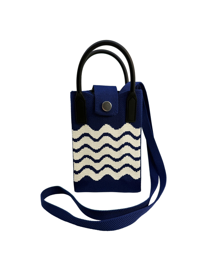 Mobile Cross Bag Wavy Blue