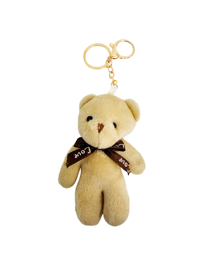 Furry Teddy Charm Beige