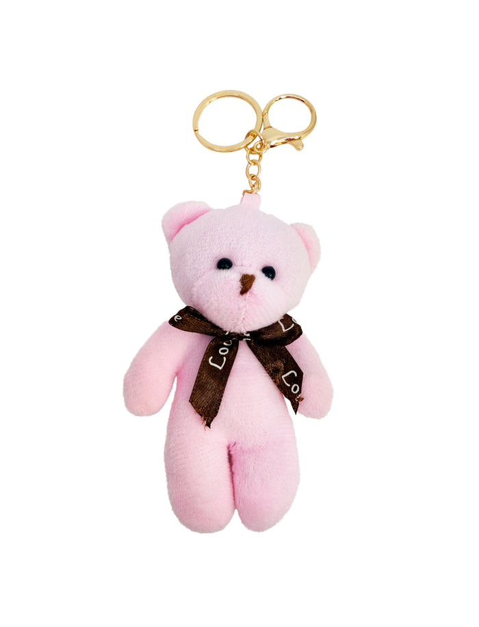 Furry Teddy Charm Light Pink