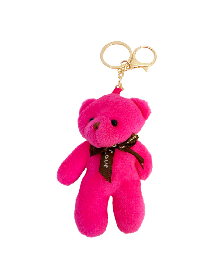 Furry Teddy Charm Intense Pink