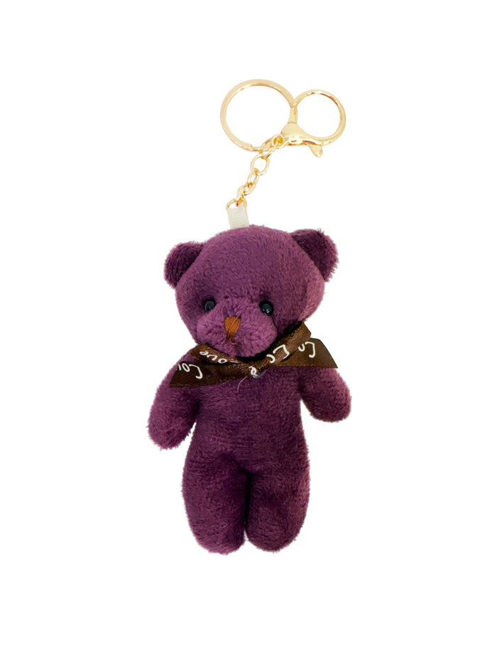 Furry Teddy Charm Purple
