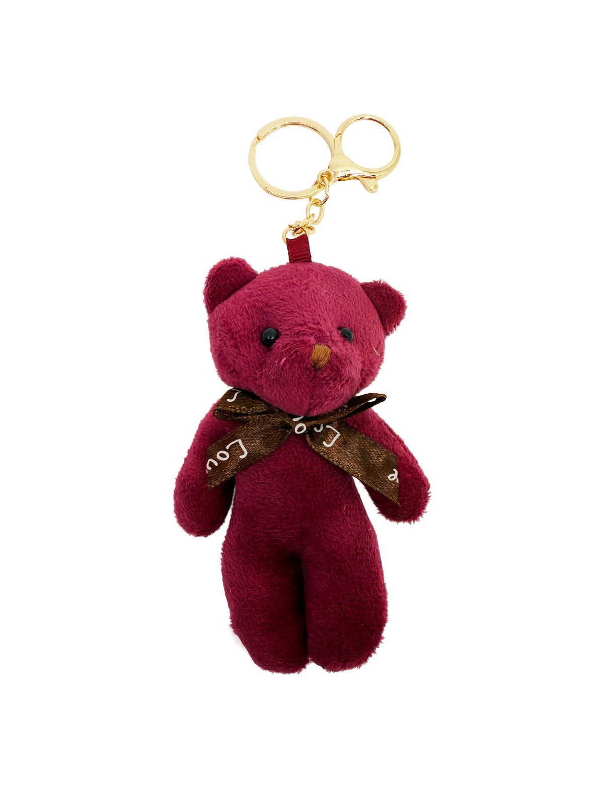 Furry Teddy Charm Violet