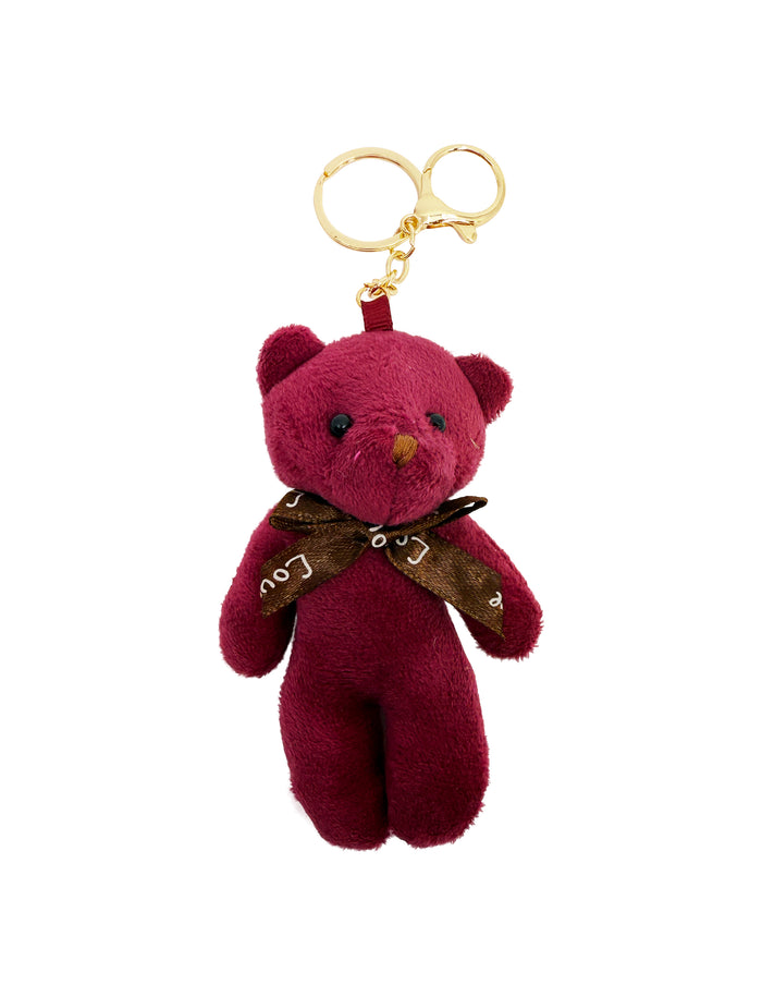 Furry Teddy Charm Violet