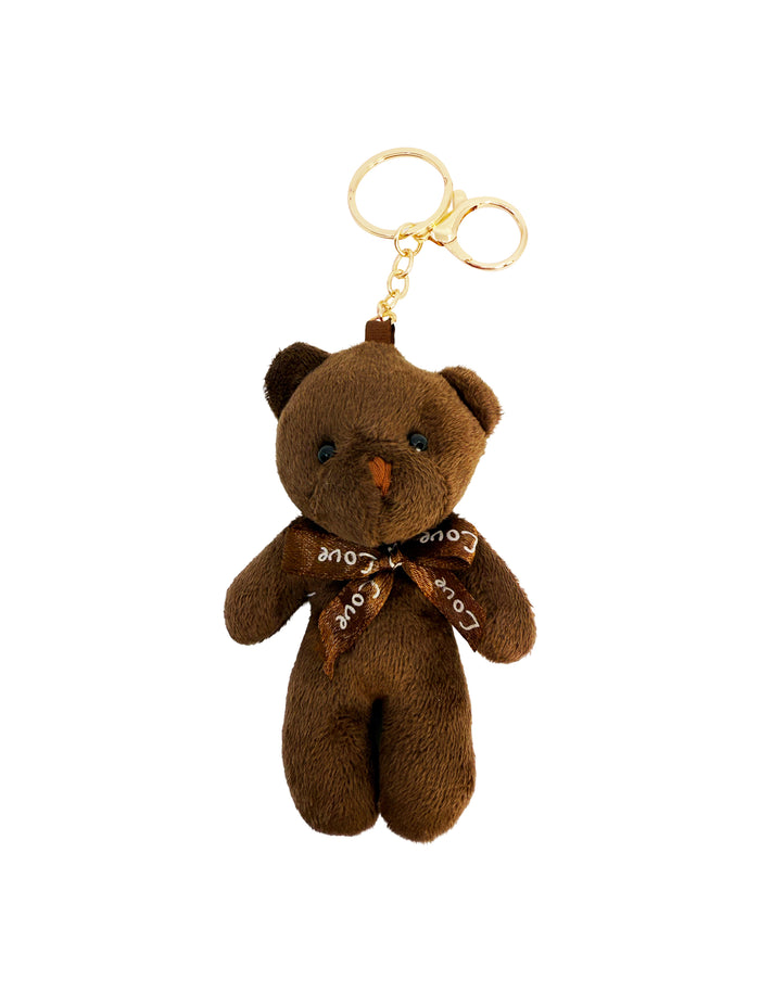 Furry Teddy Charm Brown
