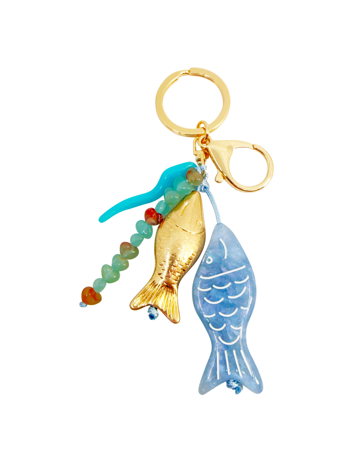 Fish Key Charm Blue