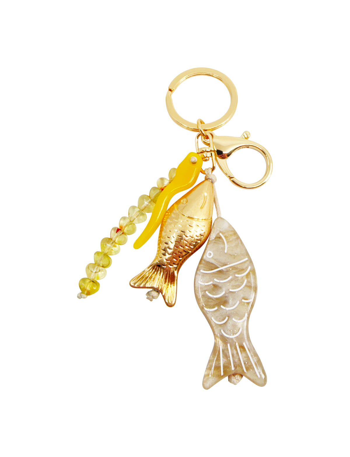 Fish Key Charm Beige