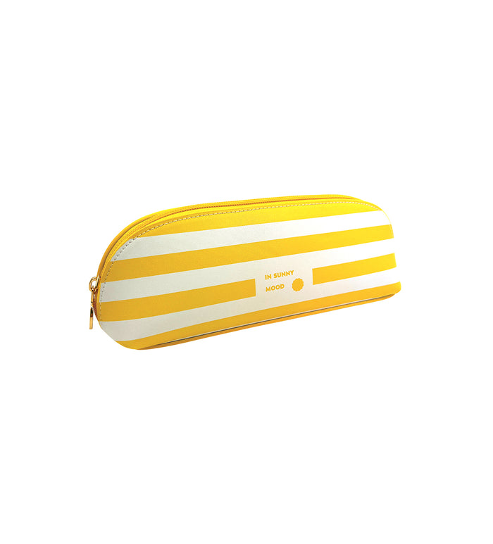 Sunny Pencil Case Small Stripe Yellow