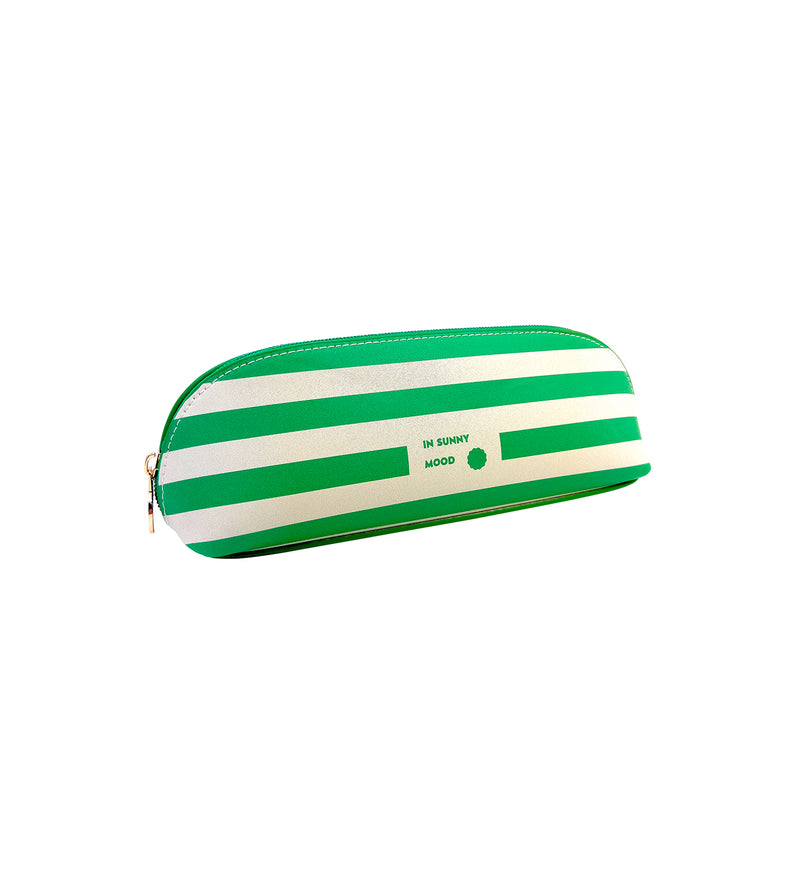 Sunny Pencil Case Small Stripe Green