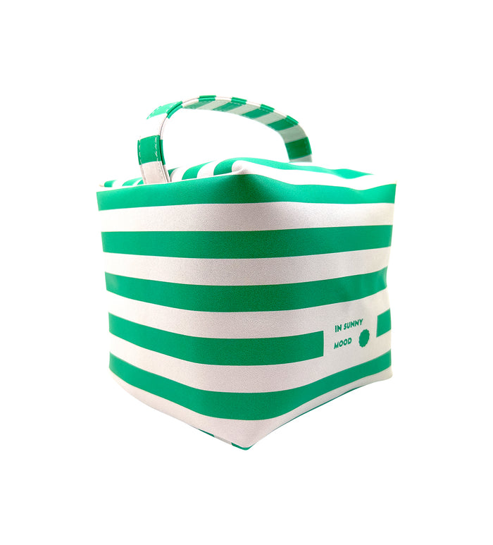 Sunny Square Cosmetic Stripe Green