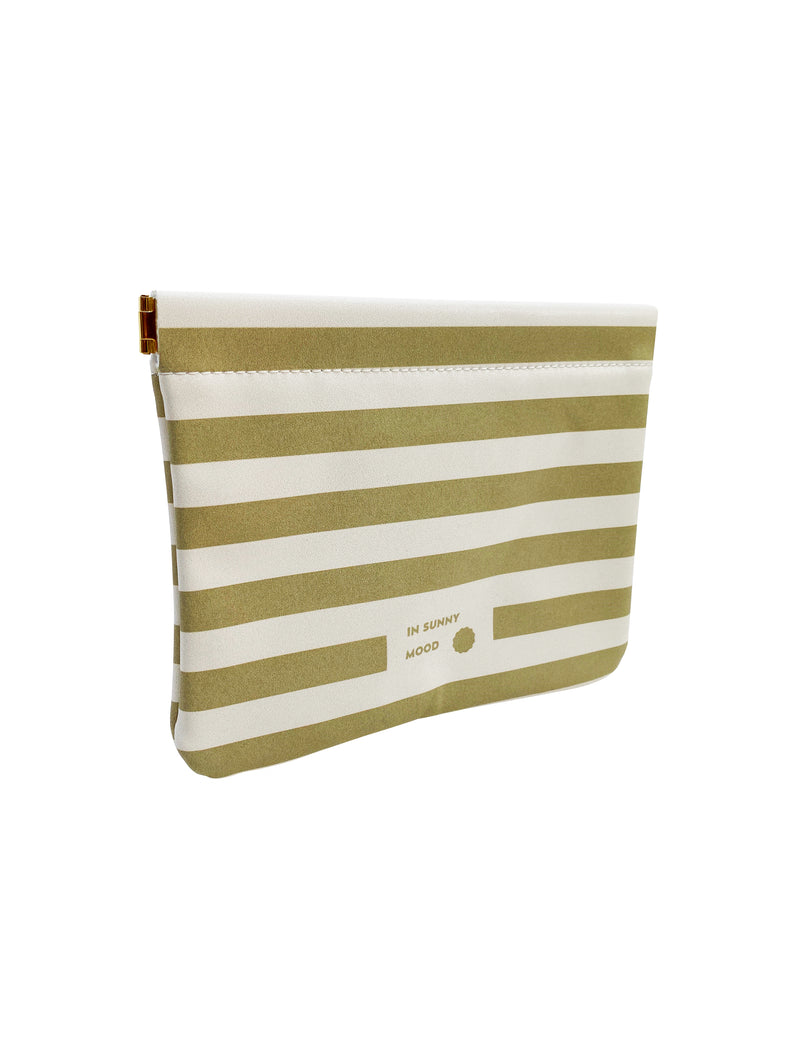 Sunny Snap Pouch Med Stripe Gold