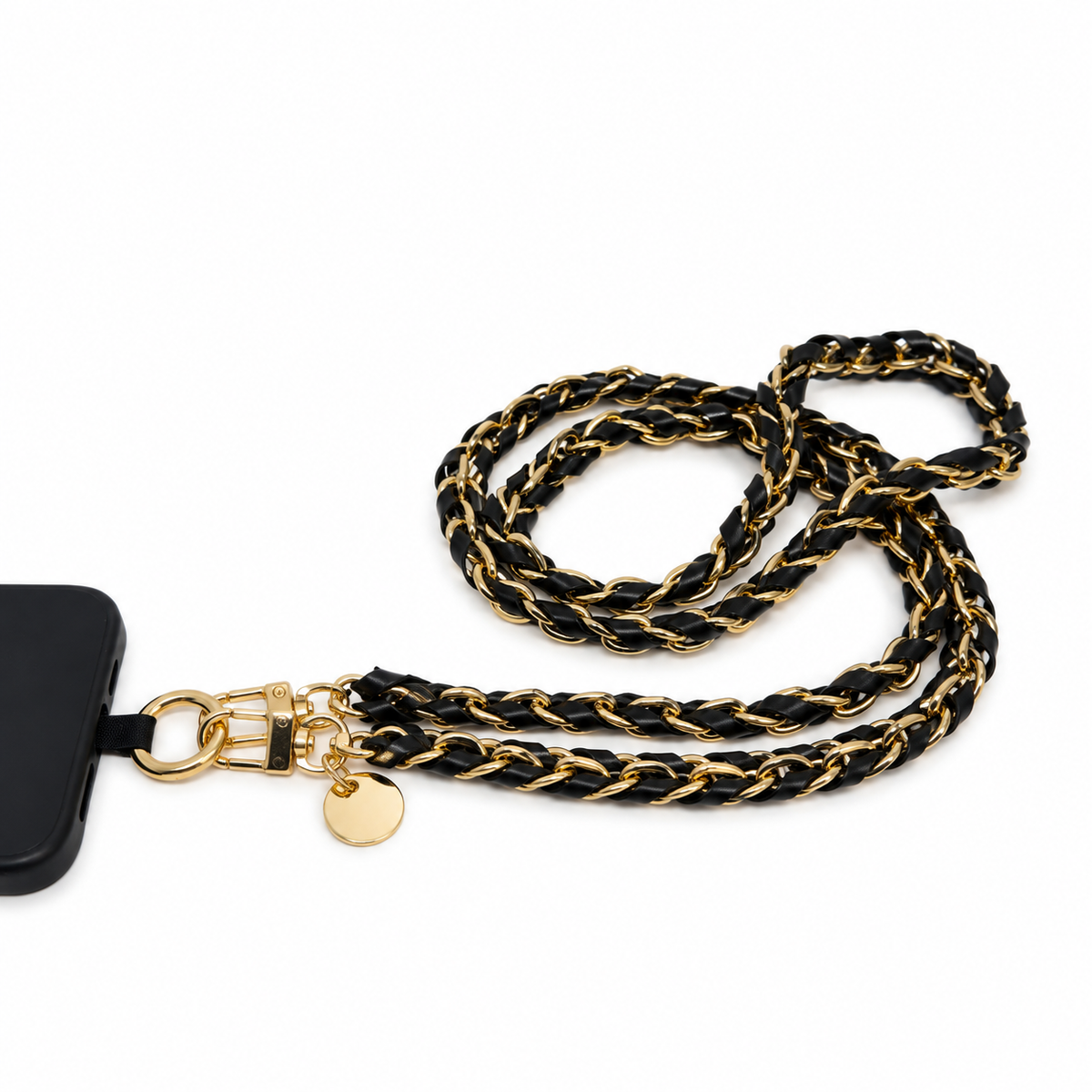 Dolores Extra Chain Strap Black Gold