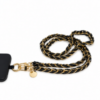 Dolores Extra Chain Strap Black Gold
