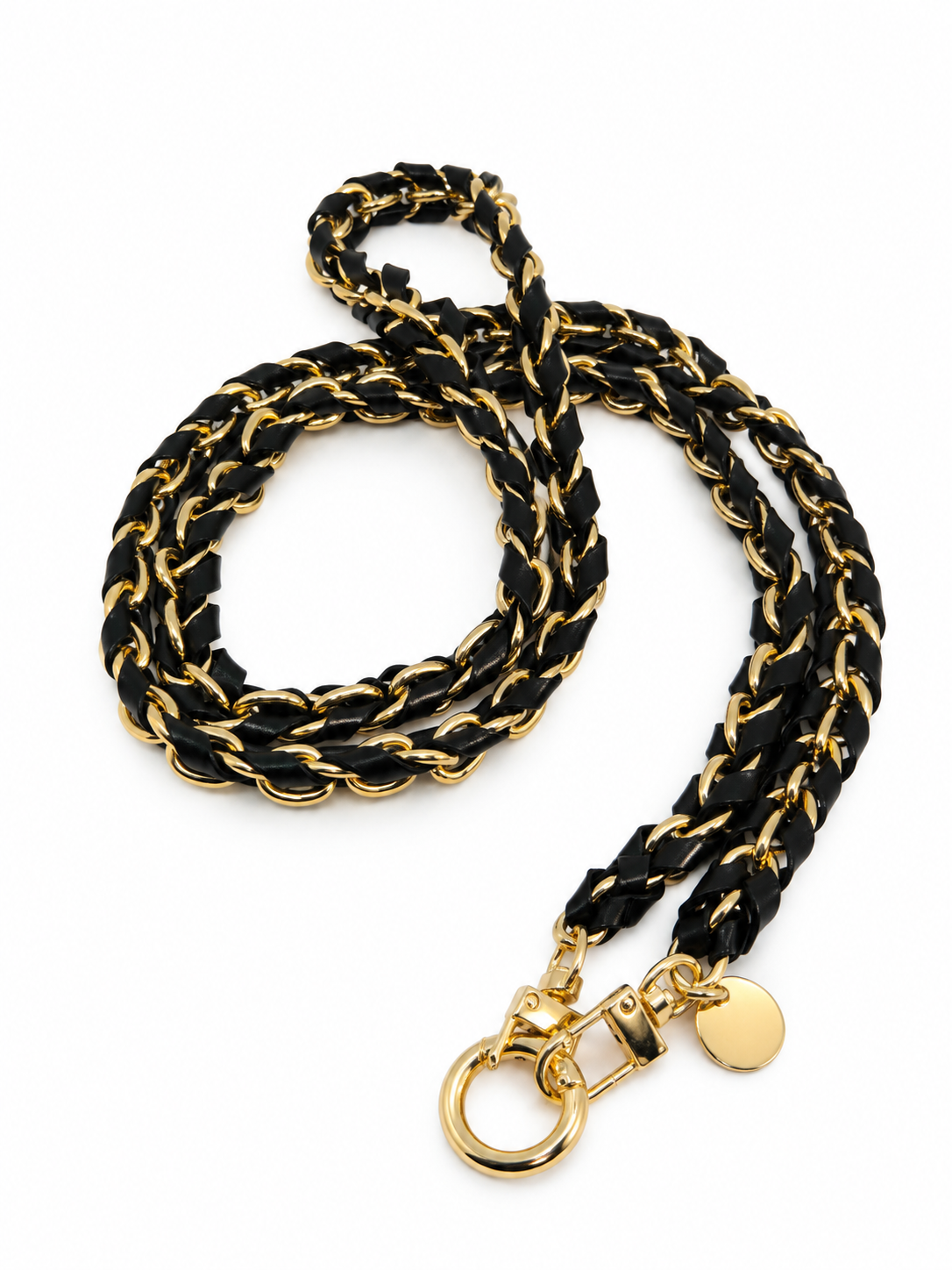 Dolores Extra Chain Strap Black Gold