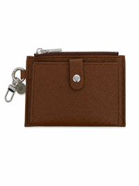 Card Holder Coin Zip Purse New Brown