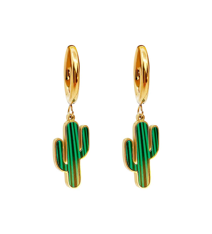 Sunny Cactus Hoop Green