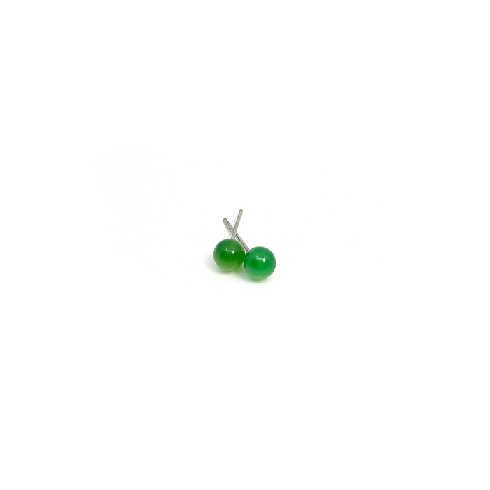 Malou Ear 6 mm Green Agate