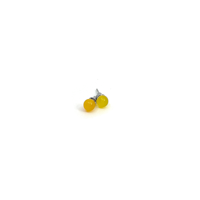 Malou Ear 6 mm Yellow Agate
