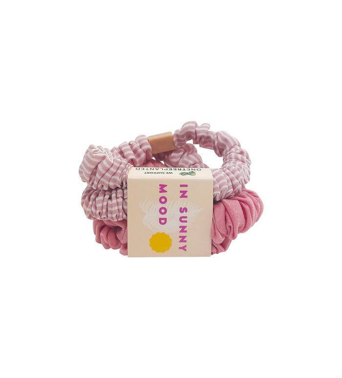 Sunny Skinny Scrunchy 4 Set - Stripe Pink