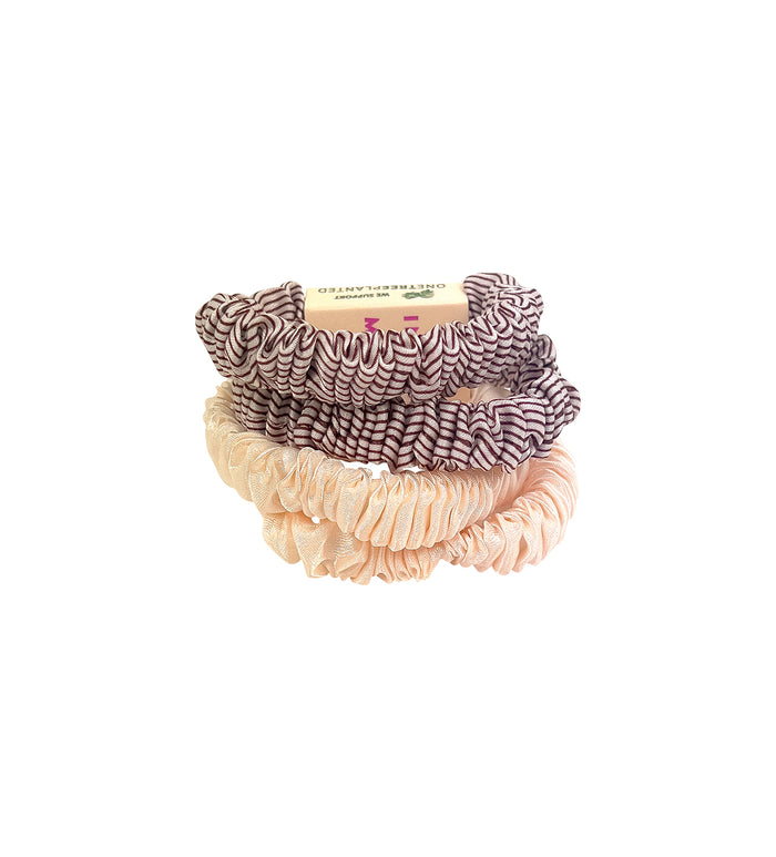 Sunny Skinny Scrunchy 4 Set - Stripe Beige