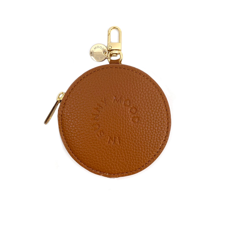 Phone Pouch Round Brown