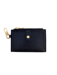 Card Holder Coin Zip Purse Black