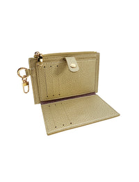 Card Holder Coin Zip Purse Gold