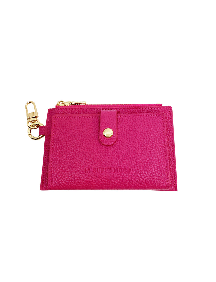 Card Holder Coin Zip Purse Fuschia