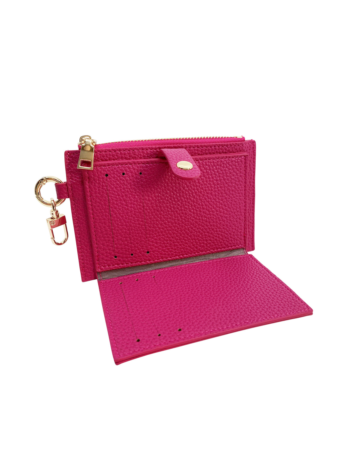 Card Holder Coin Zip Purse Fuschia