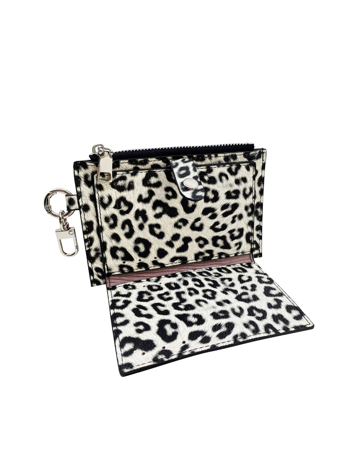 Card Holder Coin Zip Purse Leo BW