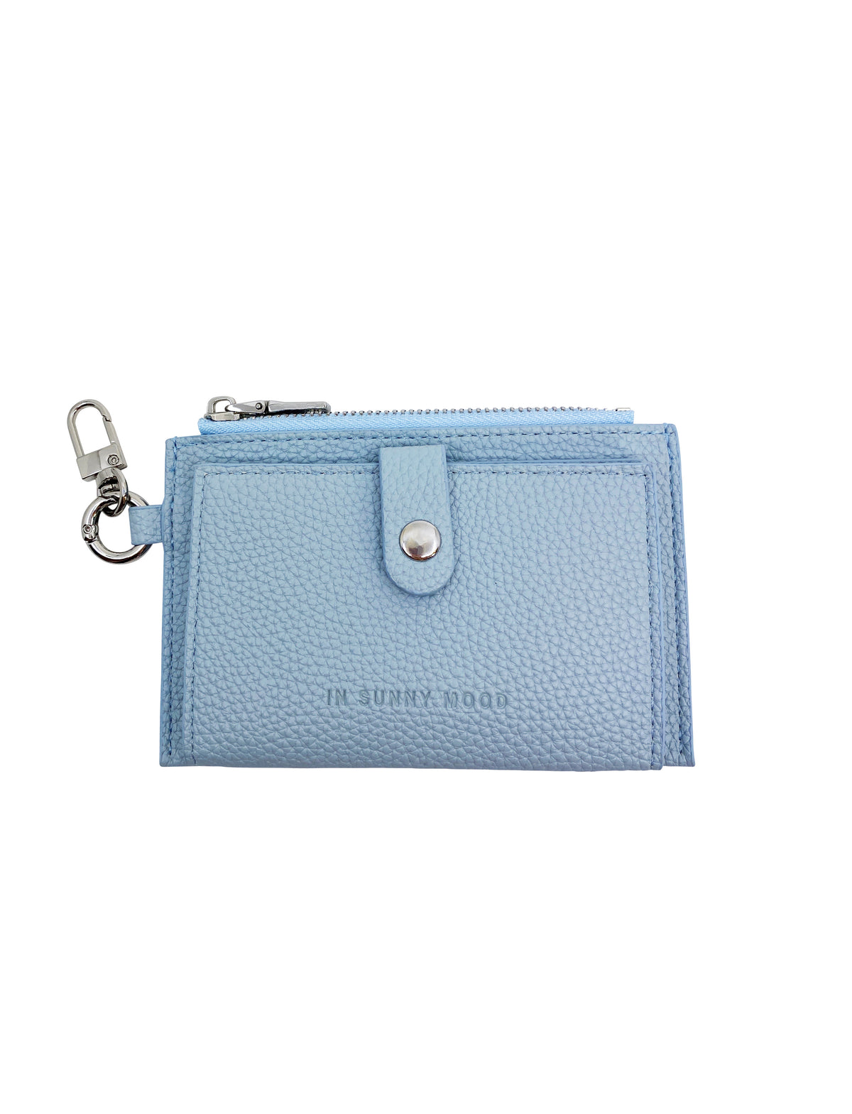 Card Holder Coin Zip Purse Light Blue