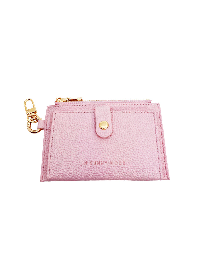 Card Holder Coin Zip Purse Pale Pink