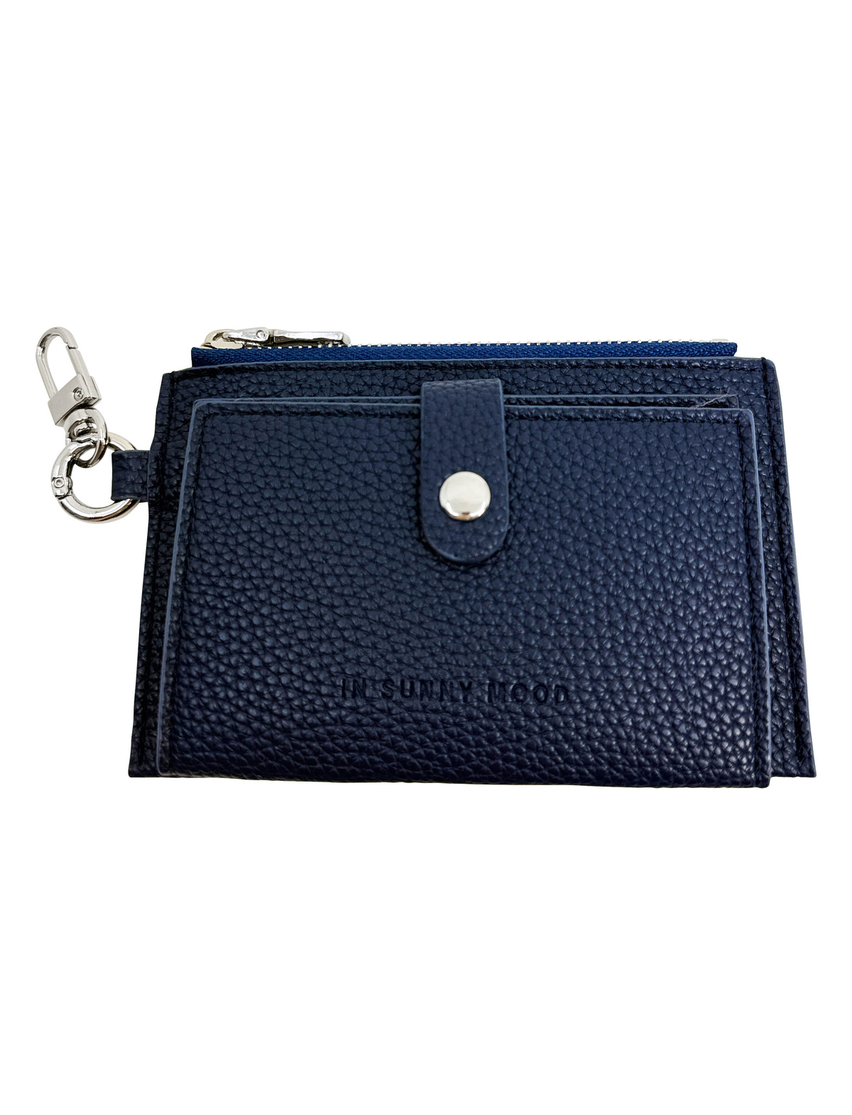 Card Holder Coin Zip Purse Blue
