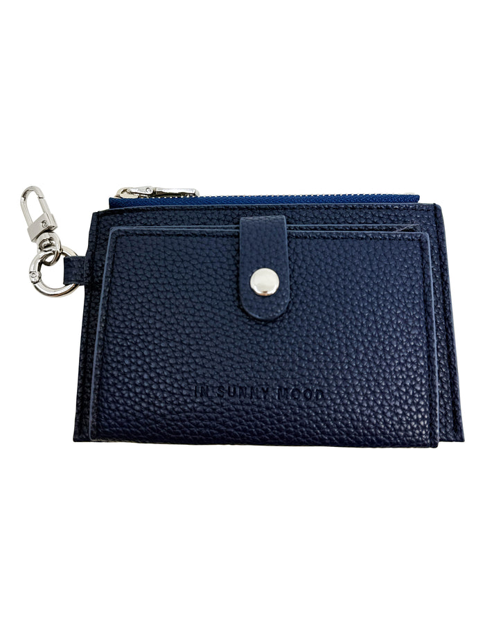 Card Holder Coin Zip Purse Blue