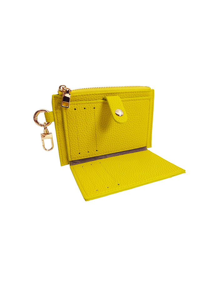 Card Holder Coin Zip Purse Yellow