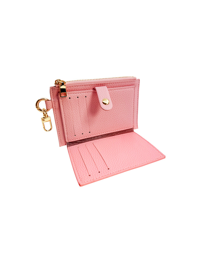 Card Holder Coin Zip Purse Pink